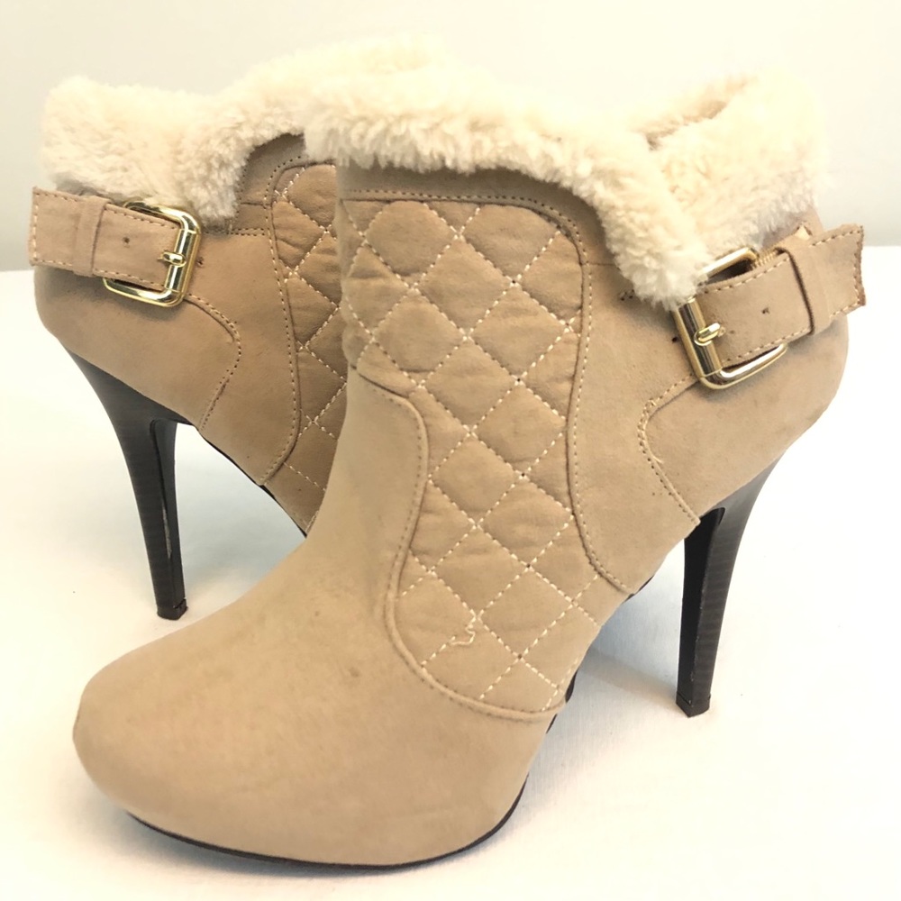 Madeline Girl Ankle Boots W/ Faux Fur